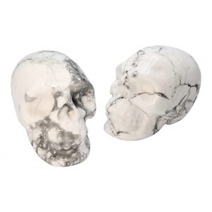 Crâne 50mm Howlite blanche