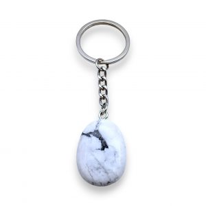 Porte clés Howlite Blanche