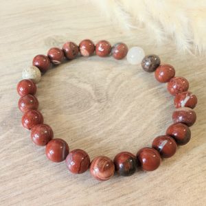 Bracelet Jaspe Rouge 8mm