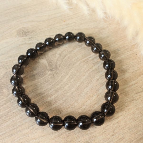 Bracelet Quartz fumé 8mm